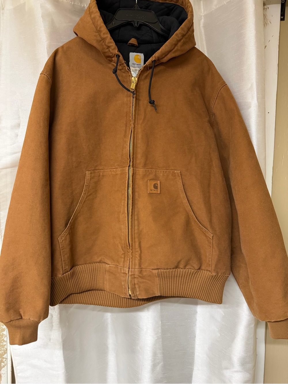 Carhartt Brown Hooded Duck Work Jacket